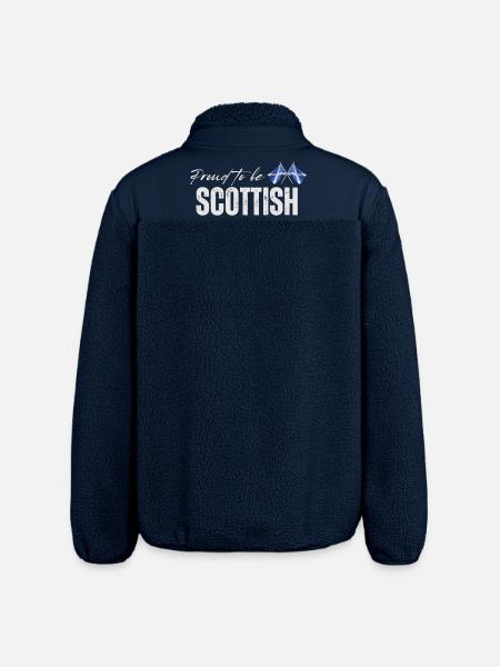 Fier Ecossais, j’adore l’Ecosse - Veste sherpa unisexe coupe décontractée Stanley/Stella - marine