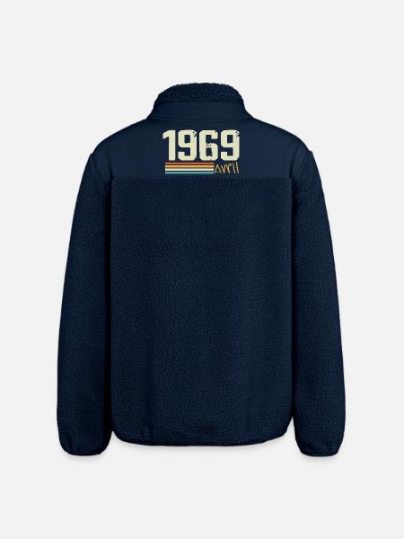Né en avril 1969 - Veste sherpa unisexe coupe décontractée Stanley/Stella - marine
