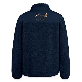 Insekten - Relaxed Fit Unisex Sherpajacke von Stanley/Stella - Navy - Hinten - AI Model Male 185 light (185cm)