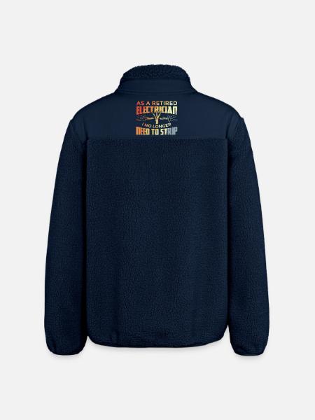 Retired electrician - Relaxed Fit Unisex Sherpa Jacket by Stanley/Stella - navy