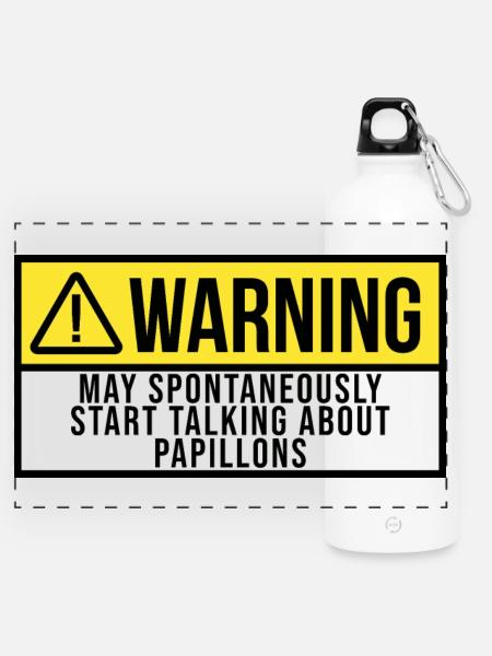 Papillon Papillon Papillon - Panorama Trinkflasche mit Karabiner 750 ml - Weiß