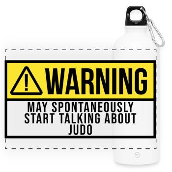 Judo Judo - Panoramische drinkfles met karabiner 750 ml - wit - Voor