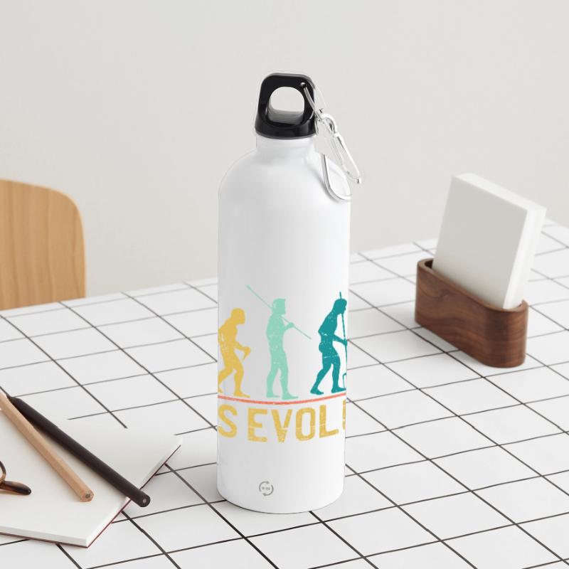 Tennis Evolution Evolution Conception graphique Gourde panoramique avec mousqueton 750 ml