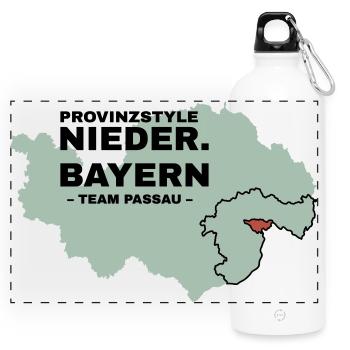 Basse-Bavière | PASSAU - Gourde panoramique avec mousqueton 750 ml - blanc - Devant