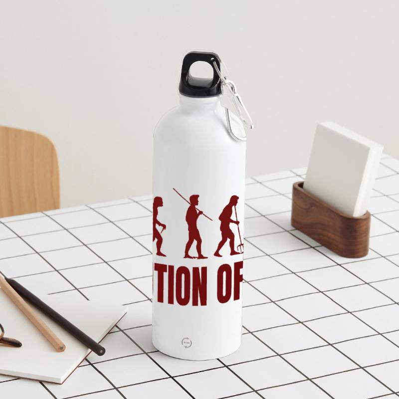 Computer PC Evolution Computer Scientist Programmer Panoramic Drinks Bottle with Carabiner 750 ml
