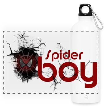 Héros Arachnide : Emblème de la Toile Pourpre - Gourde panoramique avec mousqueton 750 ml - blanc - Devant
