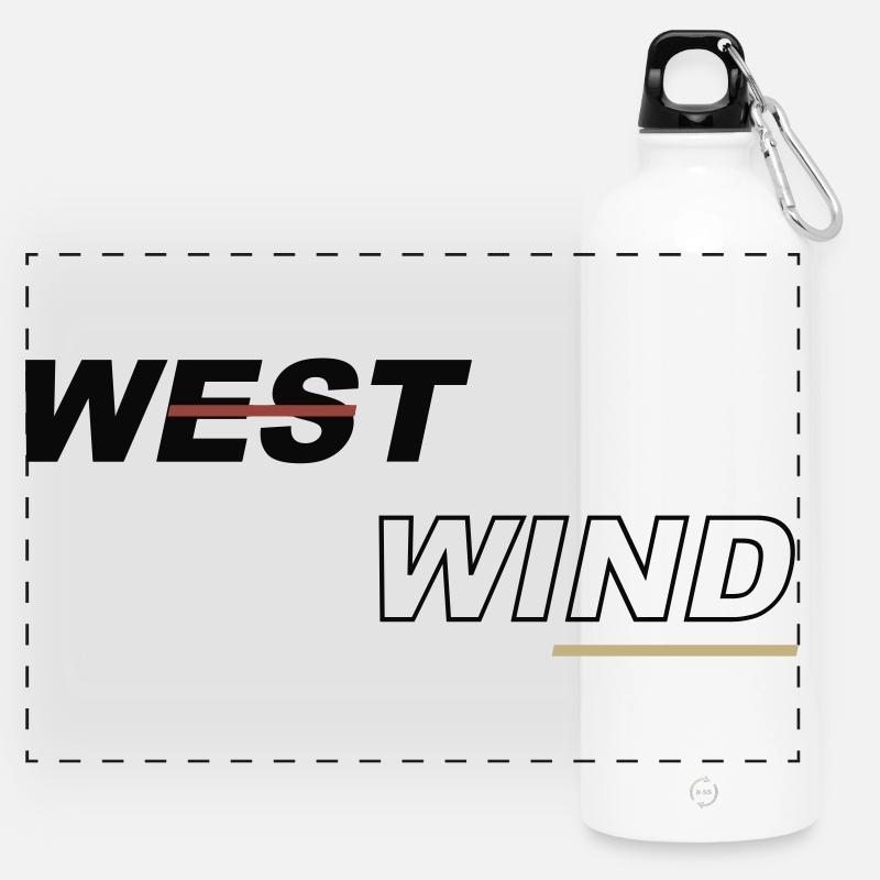 WESTWIND - Panorama Trinkflasche mit Karabiner 750 ml - Weiß
