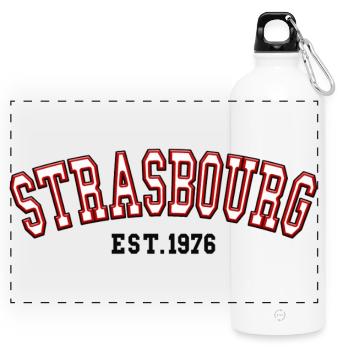 Strasbourg Est. 1976 - Panoramic Drinks Bottle with Carabiner 750 ml - white - Front