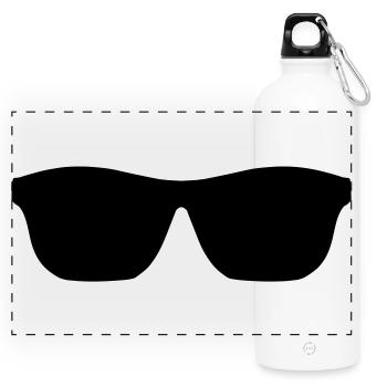 Sunglasses / Shades - Panoramic Drinks Bottle with Carabiner 750 ml - white - Front