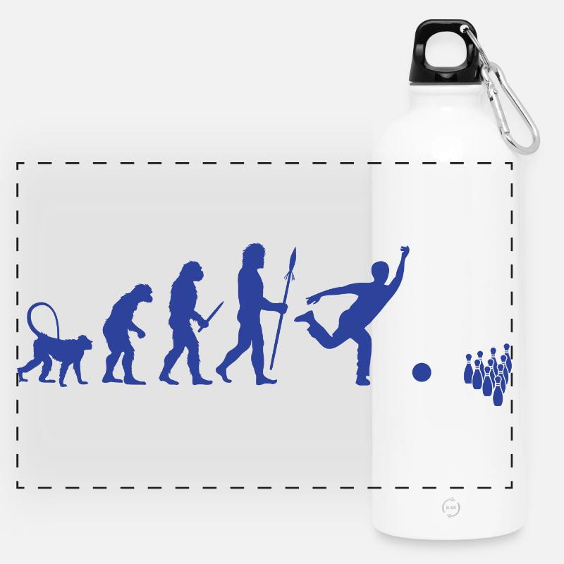 Development of bowling - Panoramic Drinks Bottle with Carabiner 750 ml - white