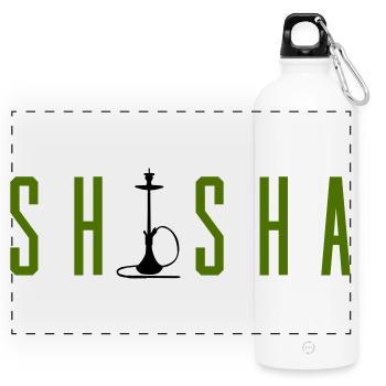 Hookah - Panoramic Drinks Bottle with Carabiner 750 ml - white - Front