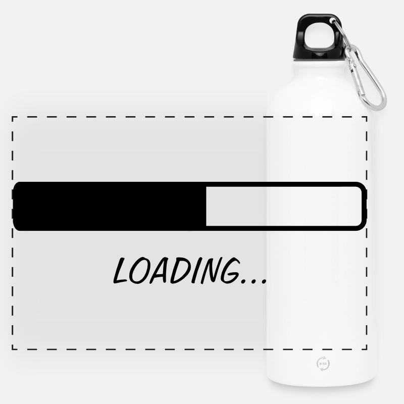 Loading ... - Panoramic Drinks Bottle with Carabiner 750 ml - white