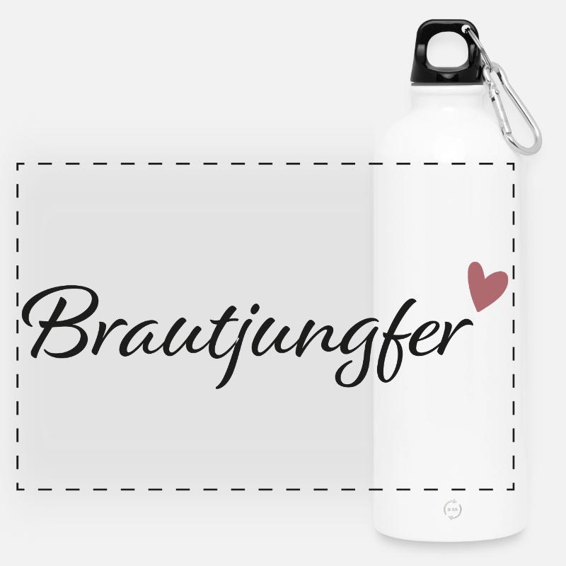 Bridesmaid - Panoramic Drinks Bottle with Carabiner 750 ml - white