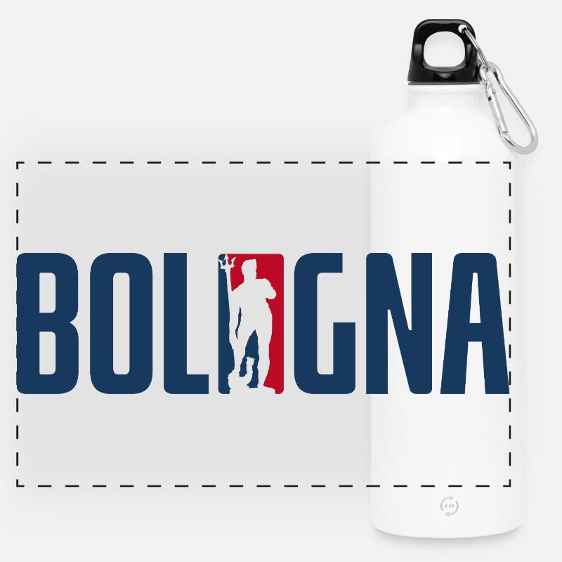 Nettuno Bologna - Panoramic Drinks Bottle with Carabiner 750 ml - white