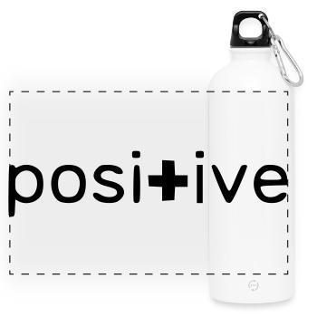 Positif - Gourde panoramique avec mousqueton 750 ml - blanc - Devant