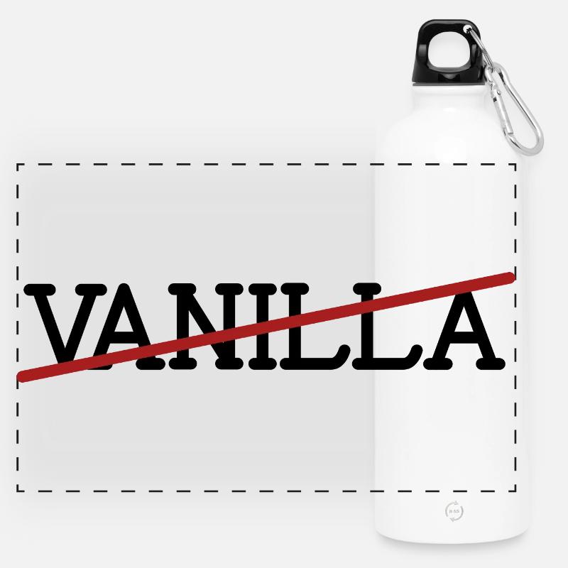 No vanilla - Panoramic Drinks Bottle with Carabiner 750 ml - white