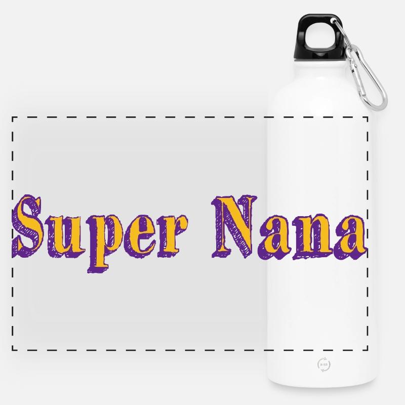 super nana - Gourde panoramique avec mousqueton 750 ml - blanc