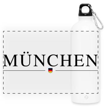 T-Shirt Munich – Joie de vivre bavaroise - Gourde panoramique avec mousqueton 750 ml - blanc - Devant
