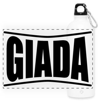T-Shirt Giada T-Shirt Geschenkidee - Panorama Trinkflasche mit Karabiner 750 ml - Weiß - Vorne