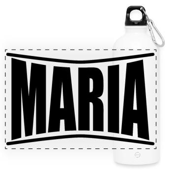name t-shirt Maria t-shirt gift idea - Panoramic Drinks Bottle with Carabiner 750 ml - white - Front