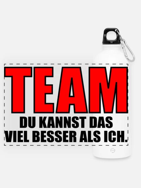AUSREDE - Panorama Trinkflasche mit Karabiner 750 ml - Weiß