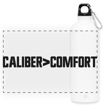 Calibre avant confort – Porte dissimulé conformément à la 2e V - Gourde panoramique avec mousqueton 750 ml - blanc - Devant