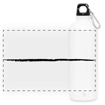 refroidir ligne coup de pinceau raye la ligne color - Panoramic Drinks Bottle with Carabiner 750 ml - white - Front