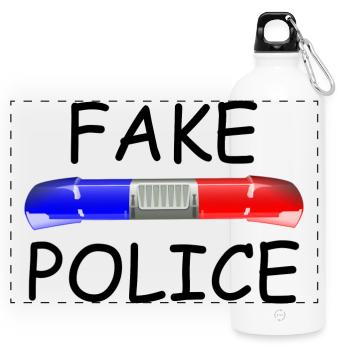 Fake police - Panoramic Drinks Bottle with Carabiner 750 ml - white - Front