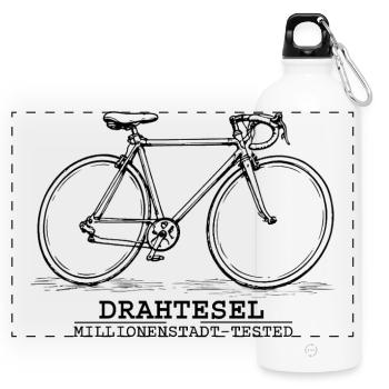 Bike - Panoramic Drinks Bottle with Carabiner 750 ml - white - Front