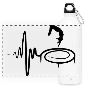 Enfant du trampoline - Gourde panoramique avec mousqueton 750 ml - blanc - Devant