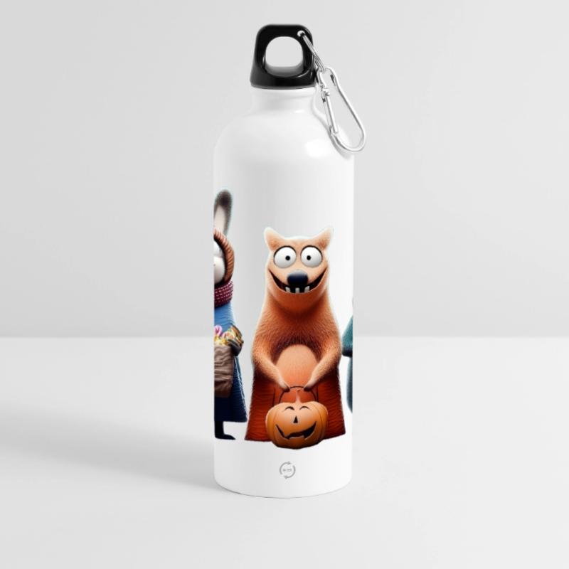 Halloween Squad – Süßes oder Saures Wooligans Panorama Trinkflasche mit Karabiner 750 ml