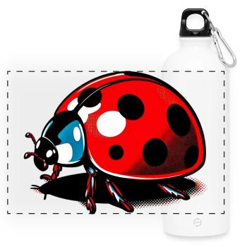 Ladybird - Panoramic Drinks Bottle with Carabiner 750 ml - white - Front
