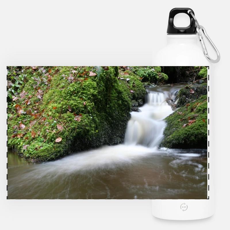 RUISSEAU FOREST - Gourde panoramique avec mousqueton 750 ml - blanc