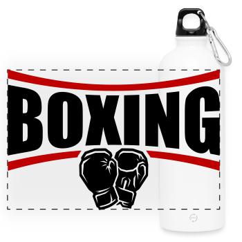 Boxing Boxes - Panoramic Drinks Bottle with Carabiner 750 ml - white - Front