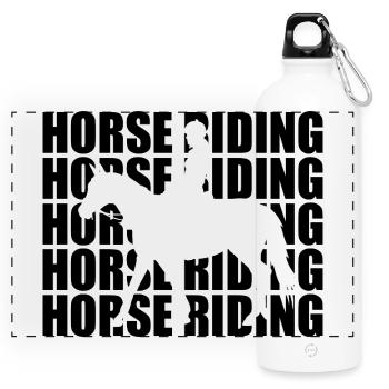 Fun riding - Panoramic Drinks Bottle with Carabiner 750 ml - white - Front