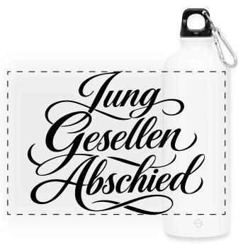 Junggesellen Abschied - Panorama Trinkflasche mit Karabiner 750 ml - Weiß - Vorne