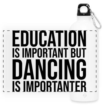 Dancing - Panoramic Drinks Bottle with Carabiner 750 ml - white - Front
