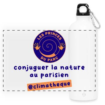 identite_visuelle_du_projet_climatheque - Gourde panoramique avec mousqueton 750 ml - blanc - Devant