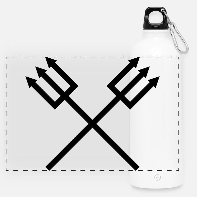 Trident - Panoramic Drinks Bottle with Carabiner 750 ml - white