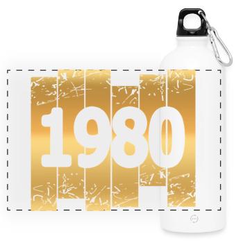 1980 - Panorama Trinkflasche mit Karabiner 750 ml - Weiß - Vorne
