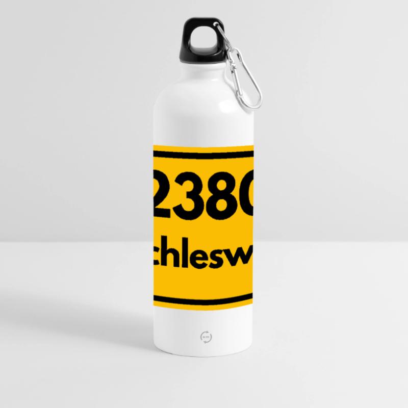 OLD POSTCODE POSTCODE RETRO 2380 SCHLESWIG – FJORD Panoramic Drinks Bottle with Carabiner 750 ml