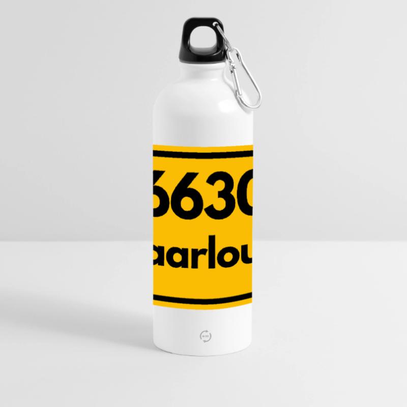 OLD POSTCODE POSTCODE RETRO 6630 SAARLOUIS HEIMAT Panoramic Drinks Bottle with Carabiner 750 ml