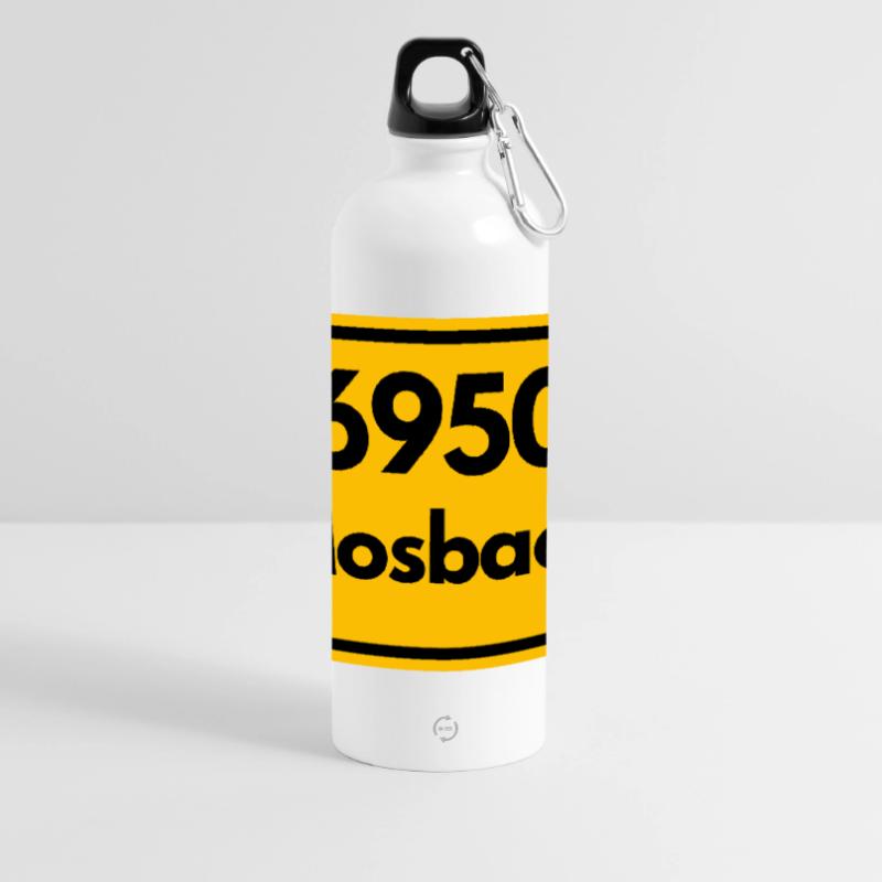 OLD POSTCODE POSTCODE RETRO 6950 MOSBACH HEIMAT BW Panoramic Drinks Bottle with Carabiner 750 ml