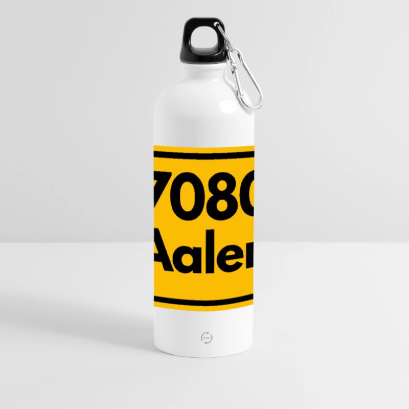 OLD POSTCODE ZIP CODE RETRO 7080 AALEN HEIMATSTOLZ Panoramic Drinks Bottle with Carabiner 750 ml
