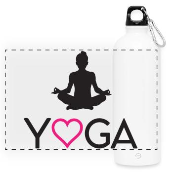 Yoga - Gourde panoramique avec mousqueton 750 ml - blanc - Devant