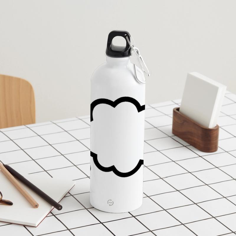 Thinking Bubble Comic Thought Bubble Bubble Thoughts Panoramic Drinks Bottle with Carabiner 750 ml