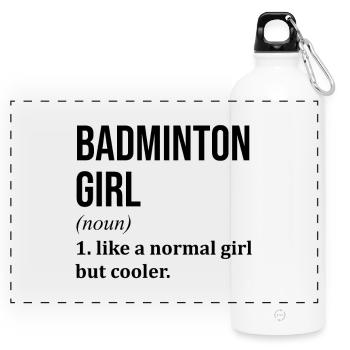 badminton - Gourde panoramique avec mousqueton 750 ml - blanc - Devant
