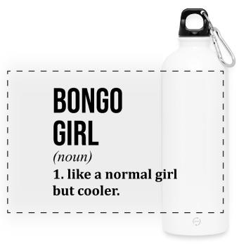 Bongo - Panorama Trinkflasche mit Karabiner 750 ml - Weiß - Vorne