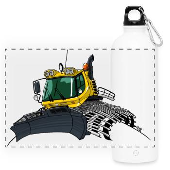chasse-neige jaune nouveau - Gourde panoramique avec mousqueton 750 ml - blanc - Devant