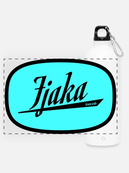Fjaka - Panorama Trinkflasche mit Karabiner 750 ml - Weiß